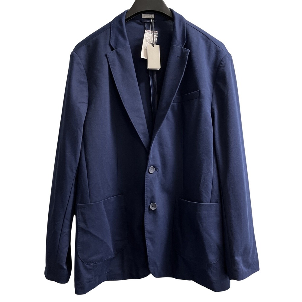 Giasone Blazer Men L Navy Blue Lightweight Jacket Neutral Classic Office Career‎